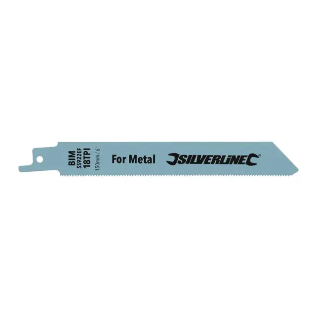 Brzeszczot do cęcia metalu, 5 szt. Bi-metal - 18 TPI - 150 mm - Silverline