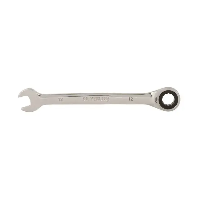 Stały klucz płasko-oczkowy z grzechotką 12 mm - Silverline