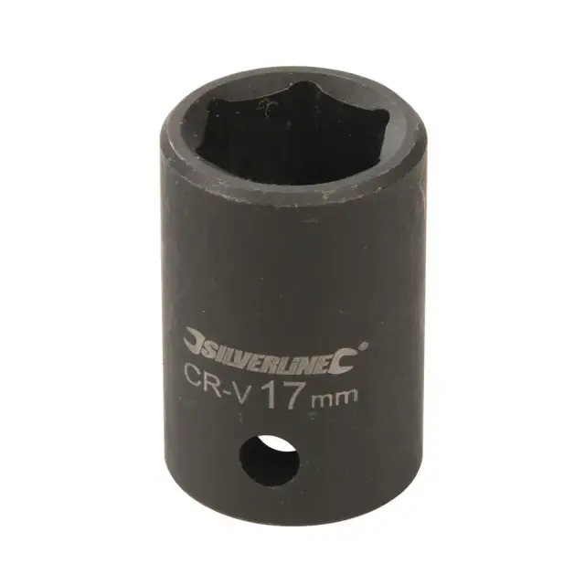 Metryczna nasadka udarowa sześciokątna 1/2 cala 17 mm - Silverline