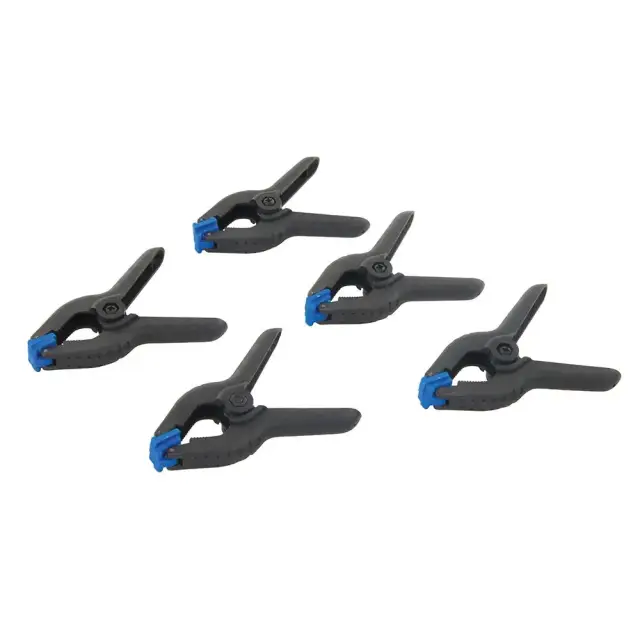 Ścisk sprężynowy 5 szt. Długość 100 mm/ szczęki 40 mm - Silverline