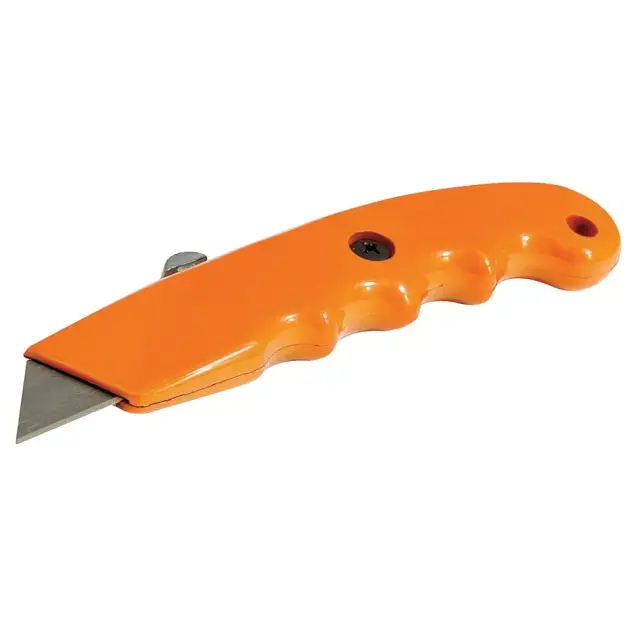 Jaskrawy nóż z ostrzem chowanym (wyprofilowany uchwyt) 140 mm - Silverline