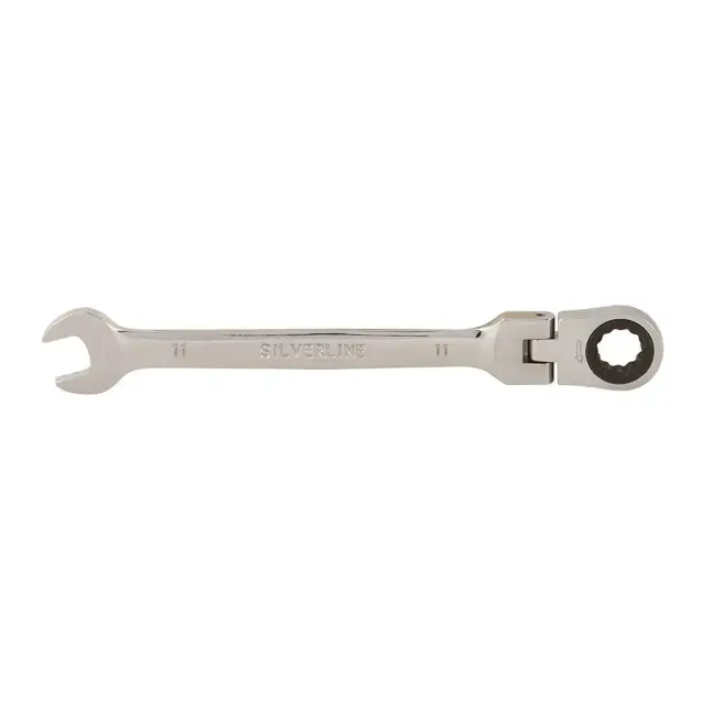 Przegubowy klucz płasko-oczkowy z grzechotką 11 mm - Silverline
