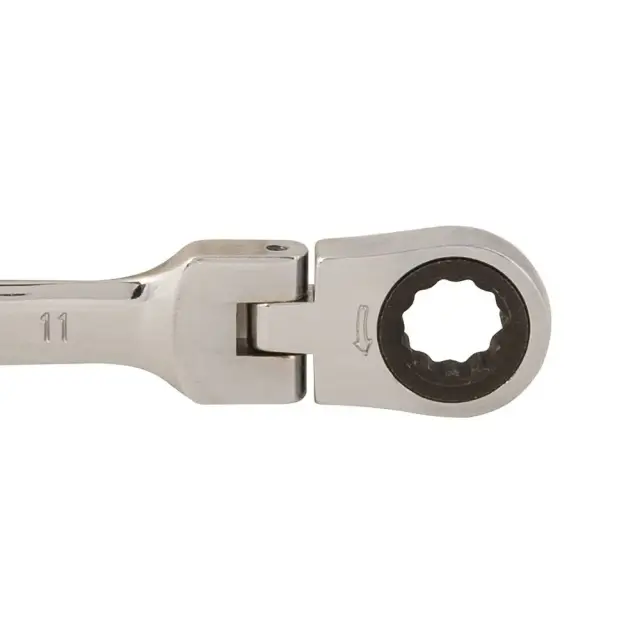 Przegubowy klucz płasko-oczkowy z grzechotką 11 mm - Silverline