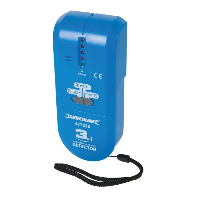 Detektor kompaktowy 3 w 1 1 x Bateria 9V (PP3) - Silverline