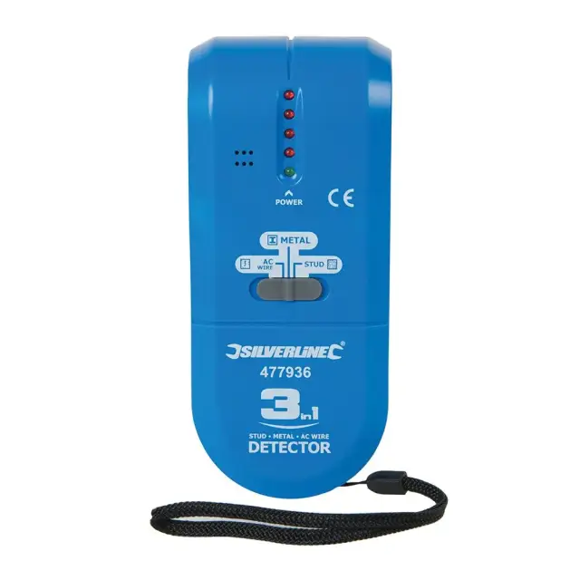 Detektor kompaktowy 3 w 1 1 x Bateria 9V (PP3) - Silverline