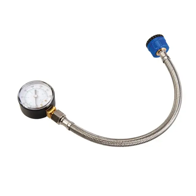 Manometr z wężem do sprawdzania ciśnienia w instalacji wodnej 0 - 11 bar (0-160 psi) - Silverline
