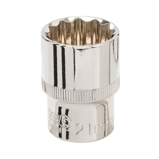 Dwunastokątna metryczna nasadka 1/2 cala 21 mm - Silverline