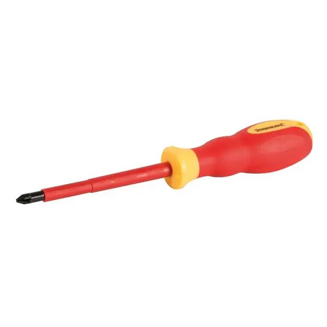 Pozidriv wkrętak VDE z uchwytem Softgrip PZ2 x 100 mm - Silverline