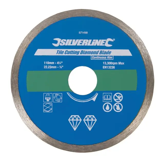 Tarcza diamentowa do glazury 110 x 22,23 mm ciągła obręcz - Silverline