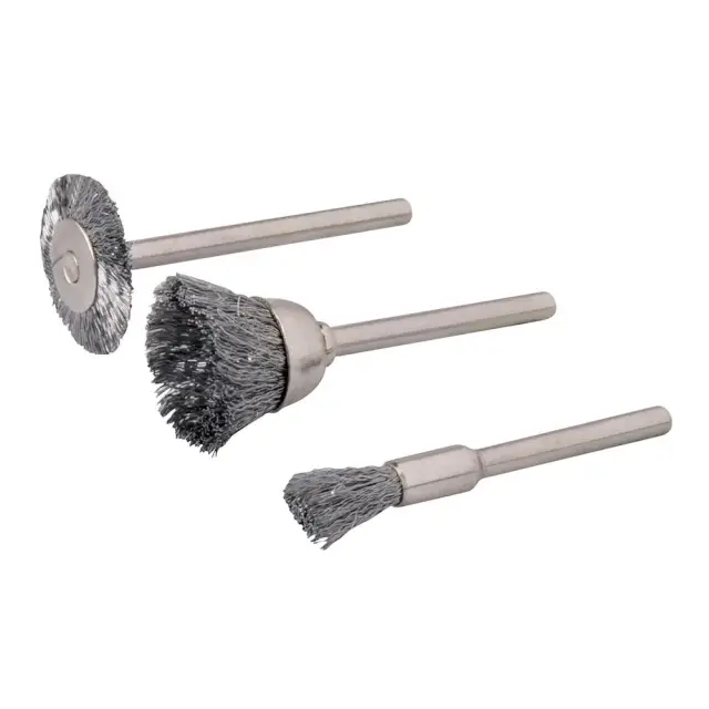 Zestaw szczotek stalowych do narzędzia wielofunkcyjnego, 3 szt. Średnica 5, 15, 20 mm - Silverline