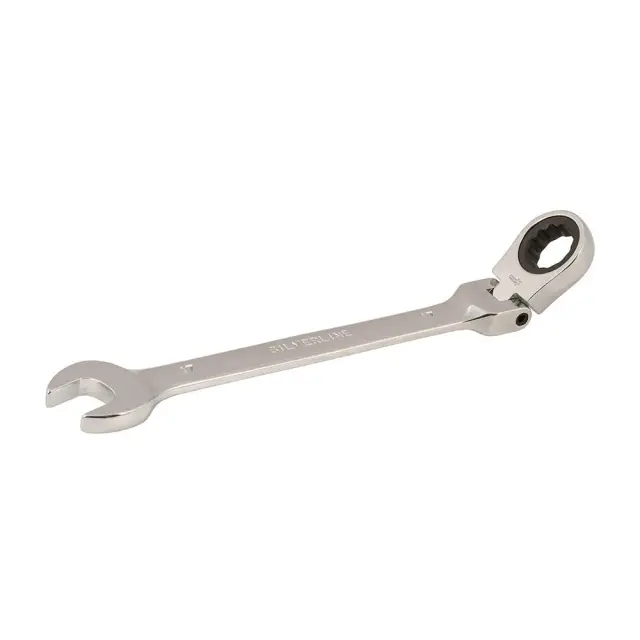 Przegubowy klucz płasko-oczkowy z grzechotką 17 mm - Silverline