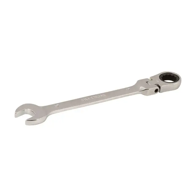 Przegubowy klucz płasko-oczkowy z grzechotką 17 mm - Silverline