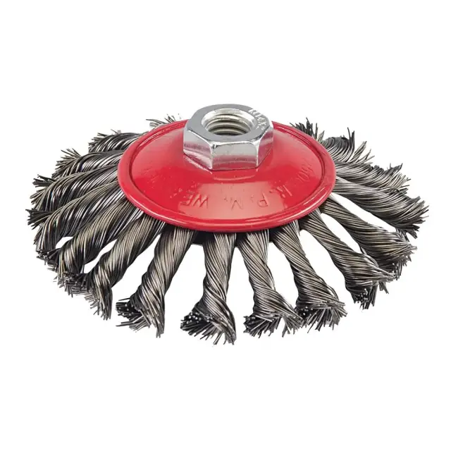 Szczotka stożkowa z drutu splatanego 115 mm - Silverline