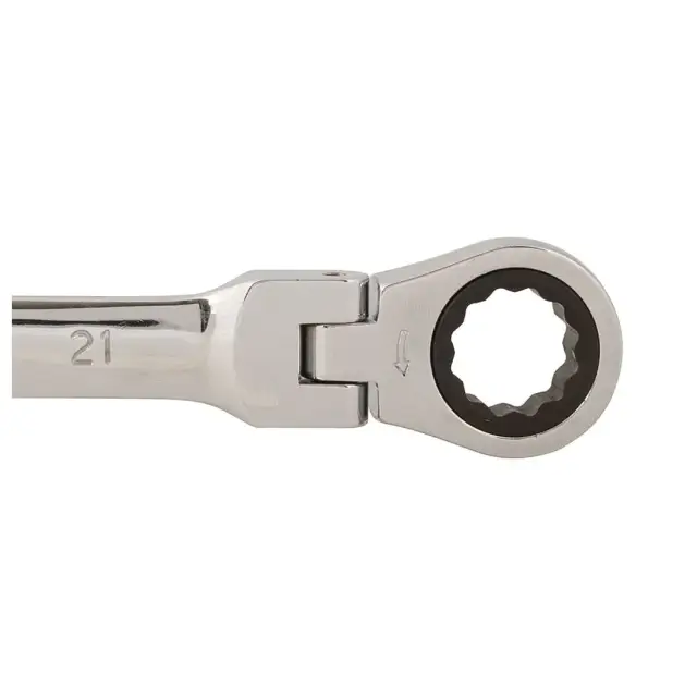 Przegubowy klucz płasko-oczkowy z grzechotką 21 mm - Silverline