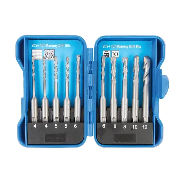 SDS Plus TCT zestaw wierteł, 10 szt. 4 - 12 mm - Silverline