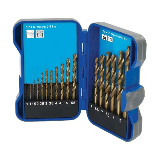 Zestaw wierteł HSS z powłoką tytanową 17 szt. 1 - 9 mm - Silverline