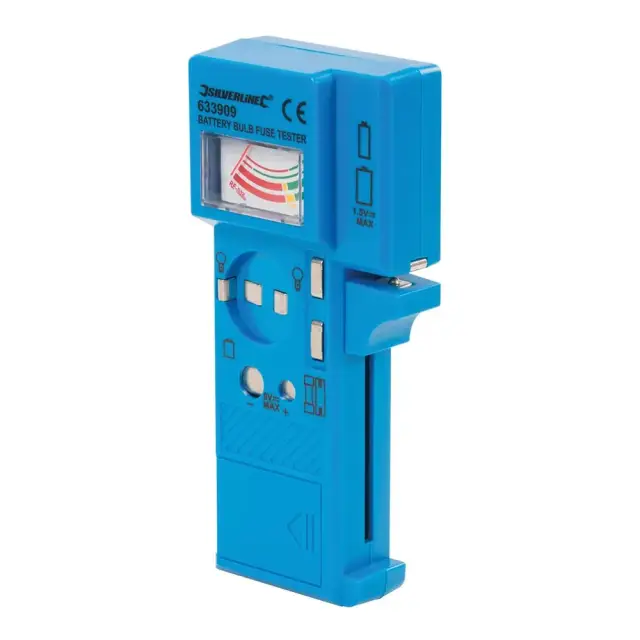 Tester do: baterii, żarówek i bezpieczników 1.5V - 9V - Silverline