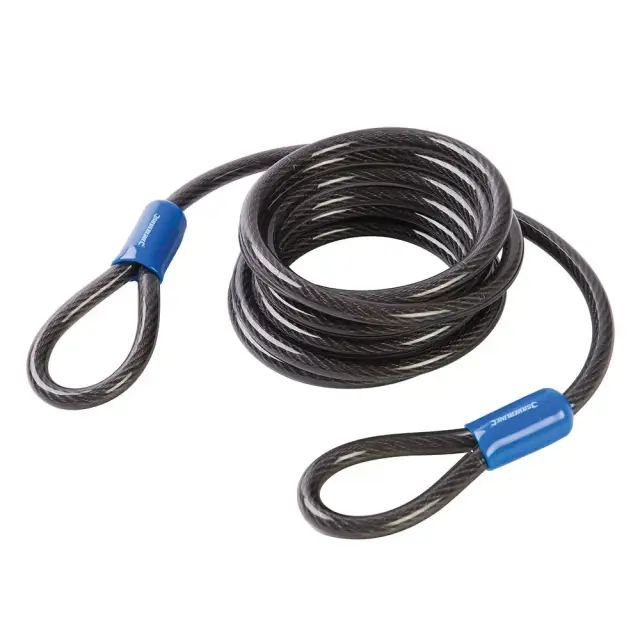 Zabezpieczająca stalowa lina z pętelkę 2,5 m x 8 mm - Silverline
