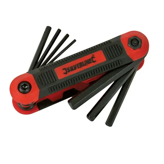 Składane metryczne klucze Expert, 8 szt. 1.5 - 8 mm - Silverline