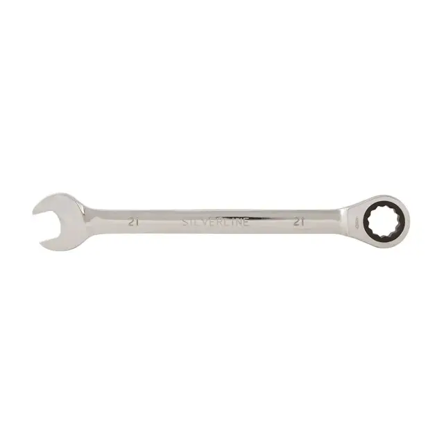 Stały klucz płasko-oczkowy z grzechotką 21 mm - Silverline