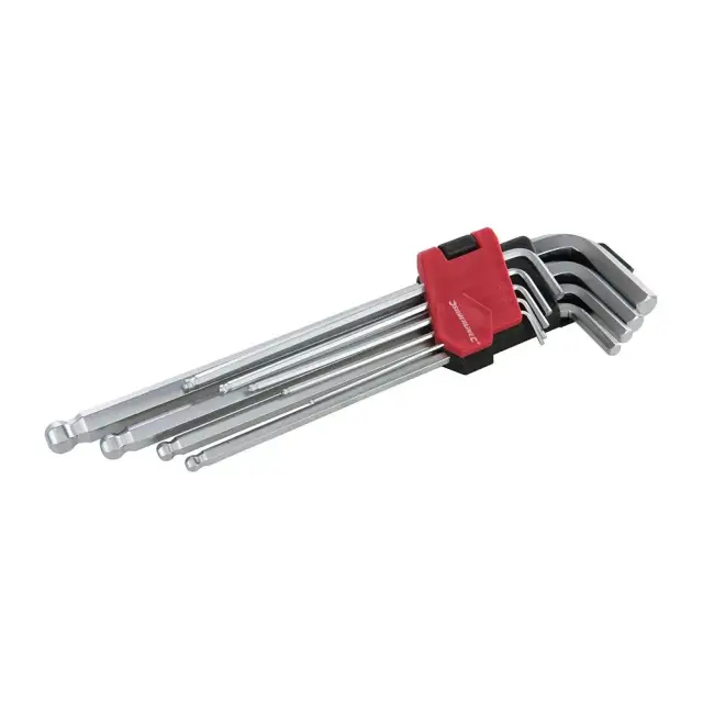 Zestaw kluczy z końcówką kulistą Expert, 9 szt. 1.5 - 10 mm - Silverline
