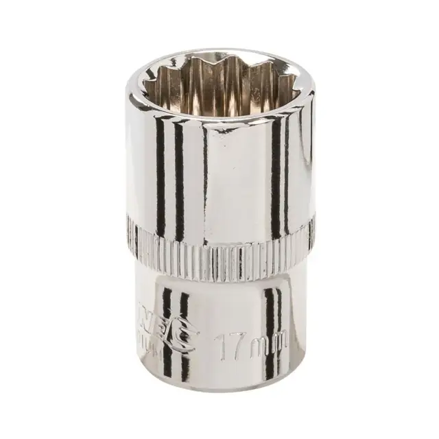 Dwunastokątna metryczna nasadka 1/2 cala 17 mm - Silverline