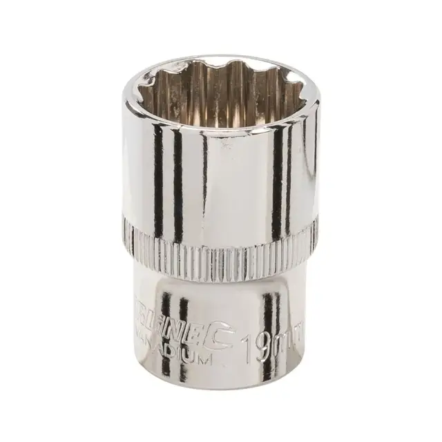 Dwunastokątna metryczna nasadka 1/2 cala 19 mm - Silverline
