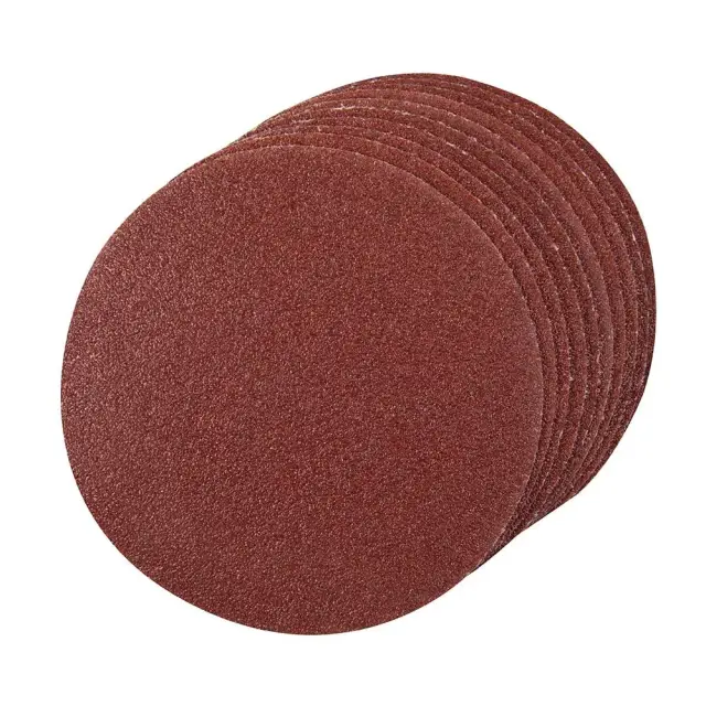 Krążek ścierny z mocowaniem na rzep 125 mm, 10 szt. 125 mm, ziarnistość 4 x 60, 2 x 80, 120, 240 - Silverline