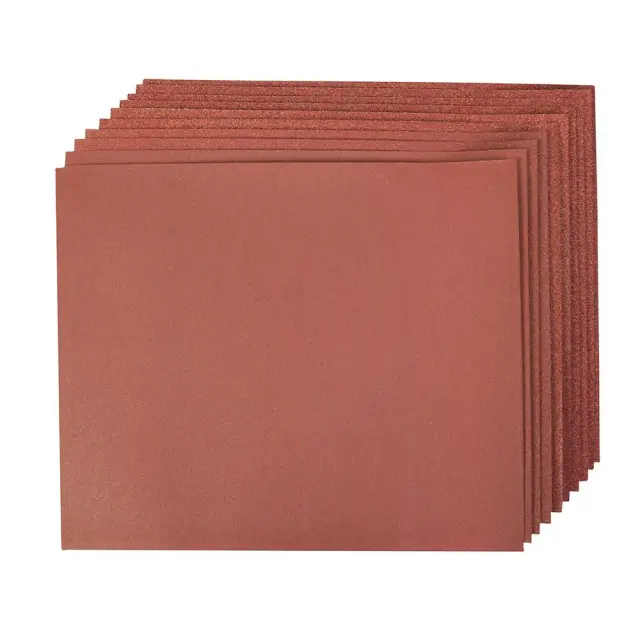 Papier ścierny z nasypem z tlenku glinu, 10 szt. Uziarnienie 4 x 60, 2 x 80, 120, 240G - Silverline