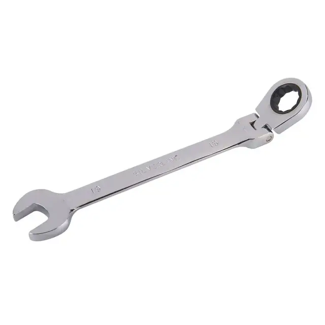 Przegubowy klucz płasko-oczkowy z grzechotką 19 mm - Silverline