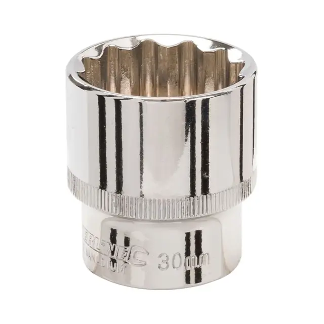 Dwunastokątna metryczna nasadka 1/2 cala 30 mm - Silverline
