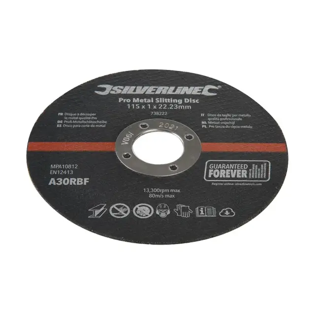 Pro tarcza do cięcia metalu, 10 szt. 115 x 1 x 22,23 mm - Silverline