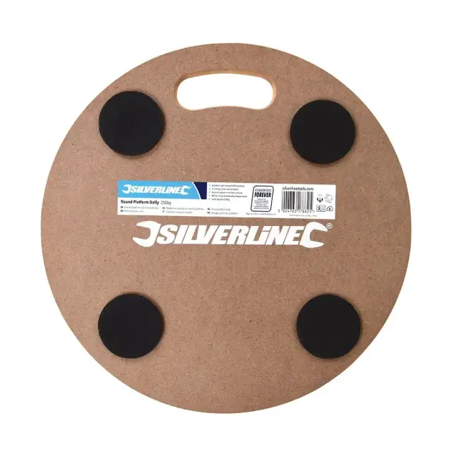 Okrągła platfroma na kółkach 250 kg - Silverline