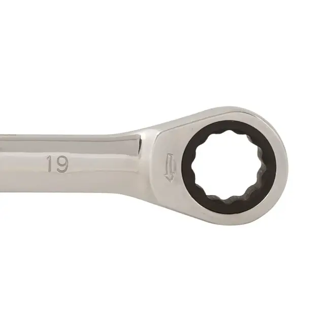 Stały klucz płasko-oczkowy z grzechotką 19 mm - Silverline