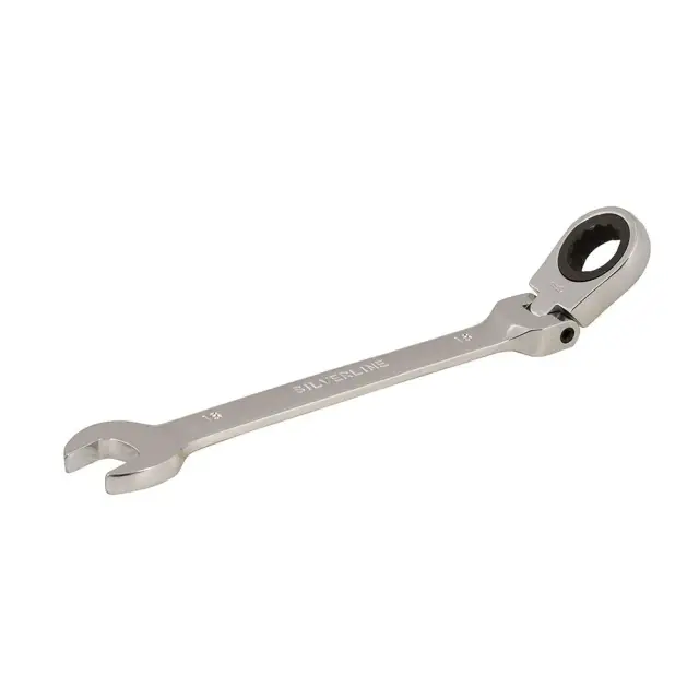 Przegubowy klucz płasko-oczkowy z grzechotką 16 mm - Silverline