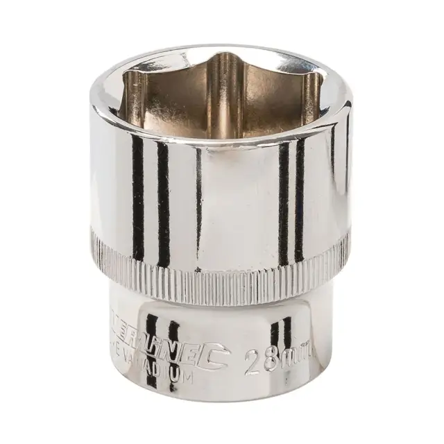 Metryczna nasadka sześciokątna 1/2 cala 28 mm - Silverline