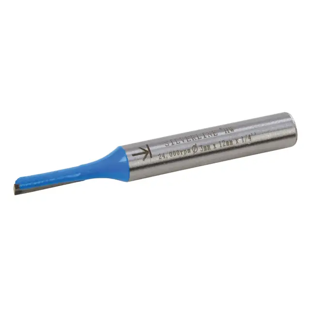 1/4 cala Metryczny frez trzpieniowy prosty 3 x 12 mm - Silverline