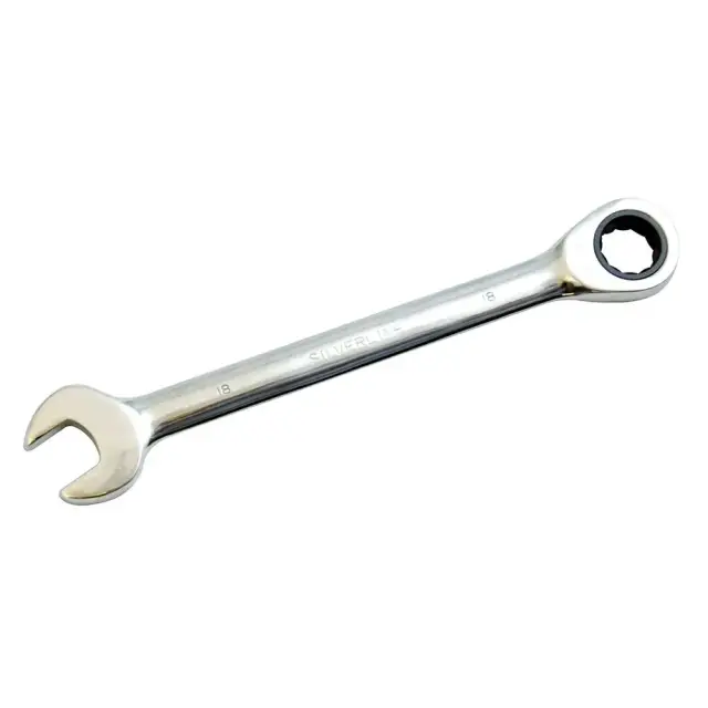 Stały klucz płasko-oczkowy z grzechotką 18 mm - Silverline