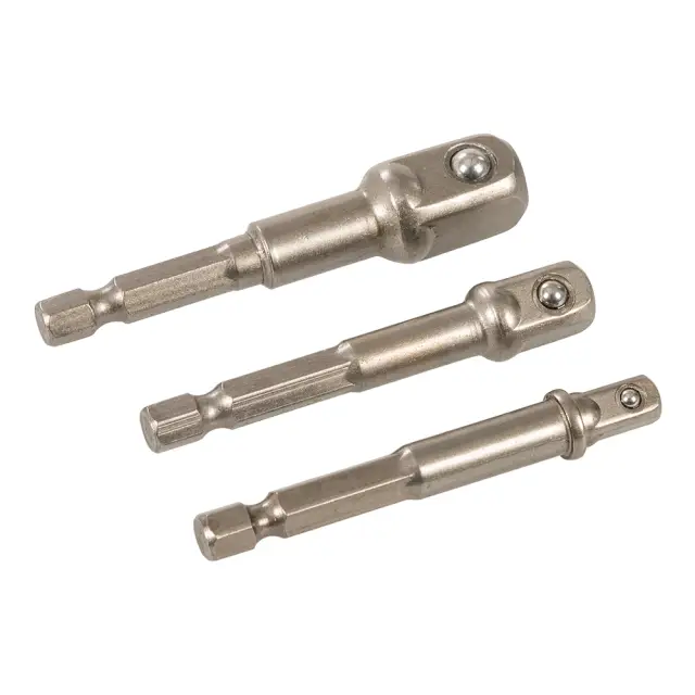 Adapter do kluczy nasadowych, 3 szt. 1/4 cala, 3/8 cala oraz 1/2 cala - Silverline