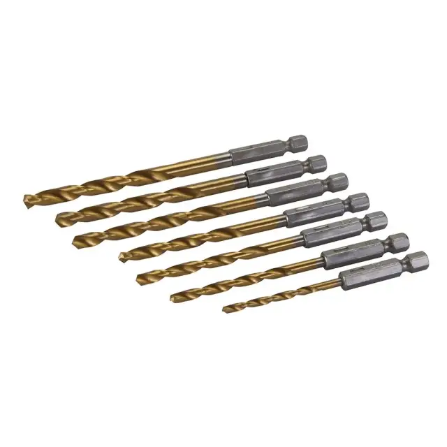 Zestaw wierteł z trzpieniem sześciennym, 7 szt. 3 - 6.5 mm - Silverline