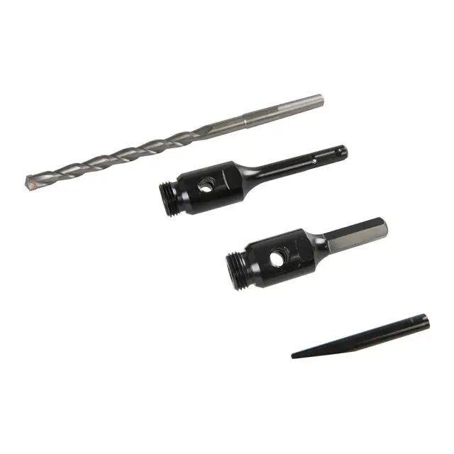 Zestaw 3 diamentowych wierteł rdzeniowych, komplet 7 elem. 28, 52 oraz 107 mm - Silverline