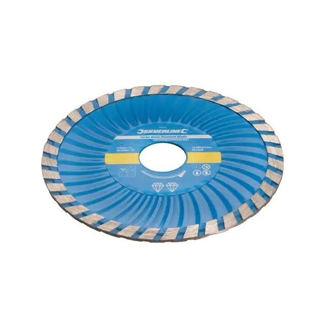 Tarcza diamentowa Turbo 115 x 22,23 mm ażurowa ciągła obręcz - Silverline