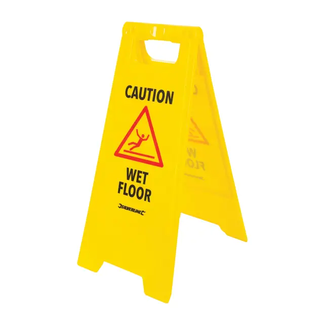 Znak calaCaution Wet Floor cala 295 x 610 mm - j. angielski - Silverline