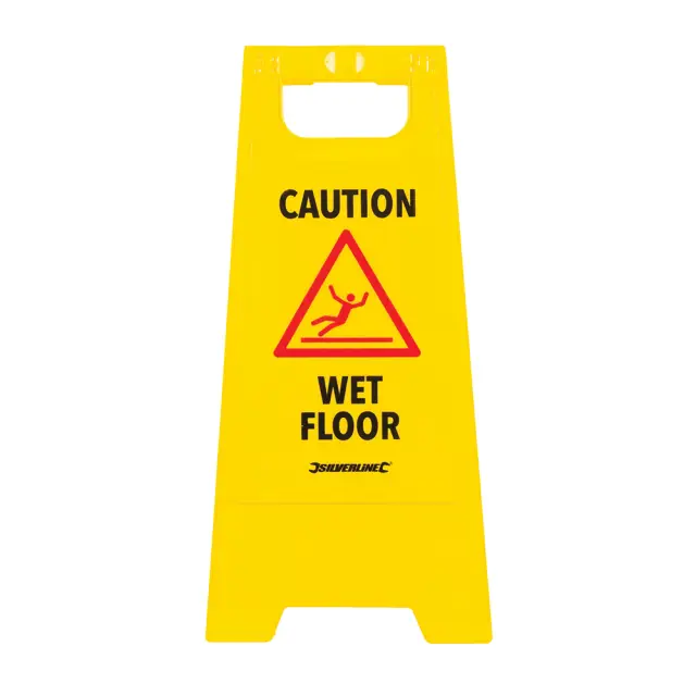 Znak calaCaution Wet Floor cala 295 x 610 mm - j. angielski - Silverline