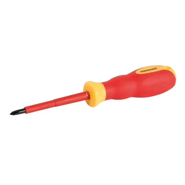 Phillips wkrętak VDE z uchwytem typu Softgrip PH1 x 80 mm - Silverline