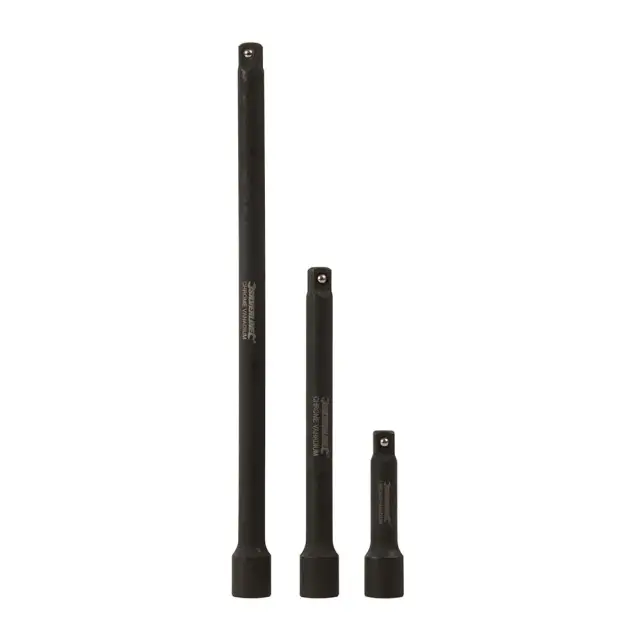 Zestaw metrycznych nasadek udarowych 3/8 cala, 3 szt. 75, 150 i 250 mm - Silverline