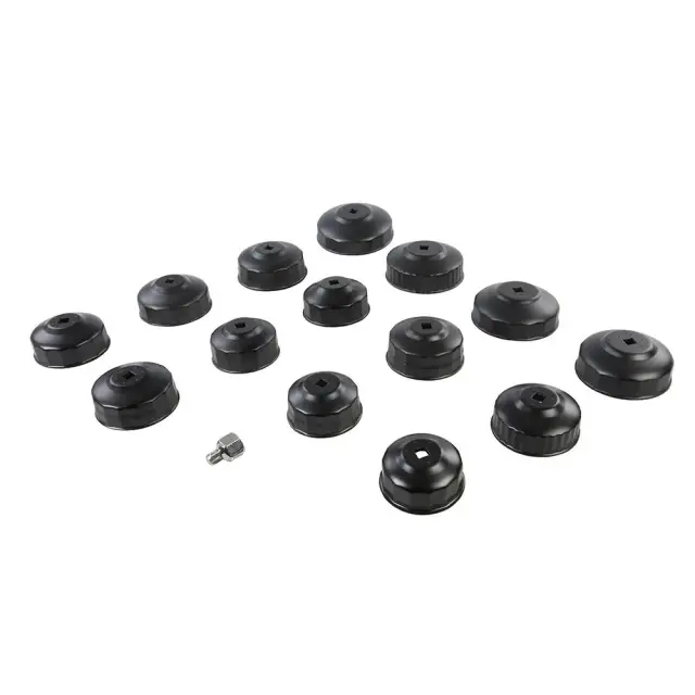 Zestaw kluczy do filtrów oleju, 15 elem. 65 - 93 mm - Silverline