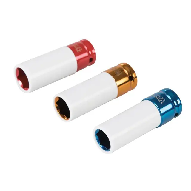 Zestaw kluczy nasadowych udarowych do felg 3 szt. 1/2 cala / 17, 19 i 21 mm - Silverline