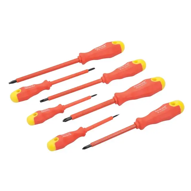 Zestaw izolowanych wkrętaków Softgrip, 7 szt. 7 szt. - Silverline