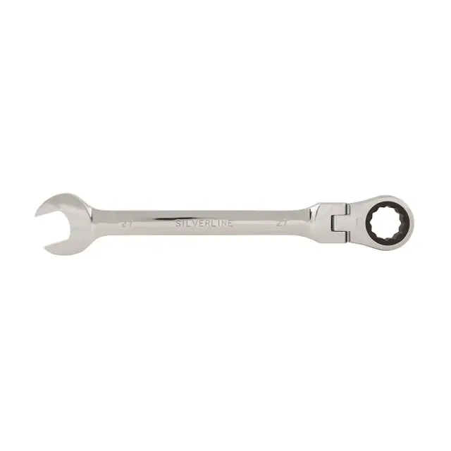 Przegubowy klucz płasko-oczkowy z grzechotką 27 mm - Silverline